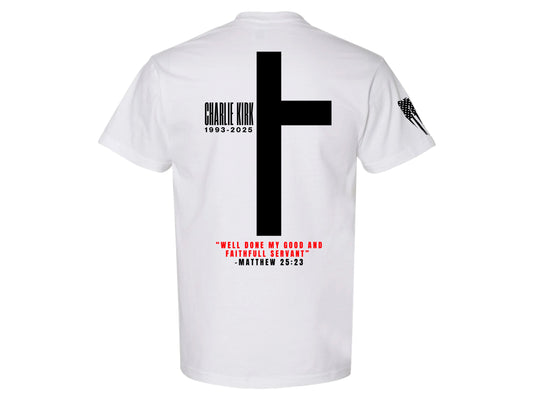 Charlie Kirk Memorial T-Shirt – Faith, Freedom, and Legacy (True Fit)