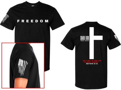 Charlie Kirk Memorial T-Shirt – Faith, Freedom, and Legacy (True Fit)