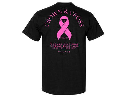 Special Edition Breast Cancer Awareness- Crown & Cross T-Shirt (True Fit)